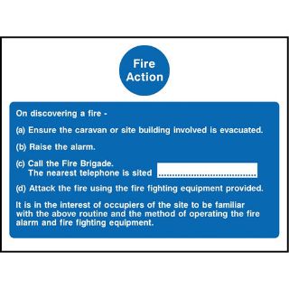 Picture of "Fire Action" Sign 