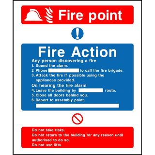 Picture of "Fire Point- Fire Action" Sign 