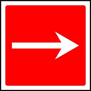 Picture of "Fire Sign- Right Arrow" Sign