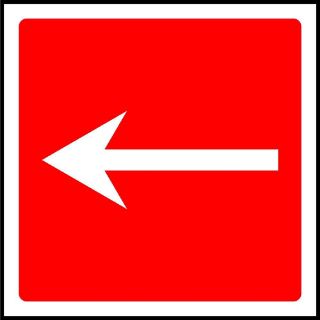 Picture of "Fire Sign- Left Arrow" Sign