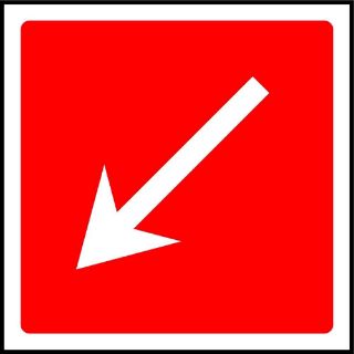 Picture of "Fire Sign-Down Directional Left  Arrow" Sign