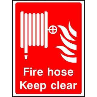 Picture of "Fire Hose Keep Clear" Sign
