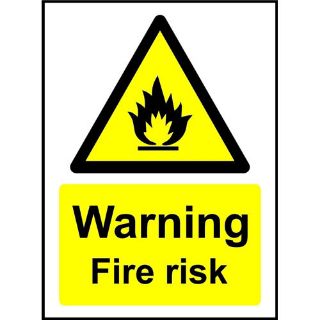 Picture of Warning Fire Risk Safety Sign