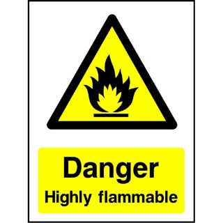 Picture of "Danger Highly Flammable" Sign 