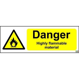 Picture of Danger Highly Flammable Material Safety Sign 