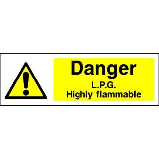 Picture of "Danger L.P.G Highly Flamable" Sign 