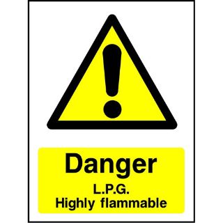 Picture of "Danger L.P.G Highly Flamamble" Sign 