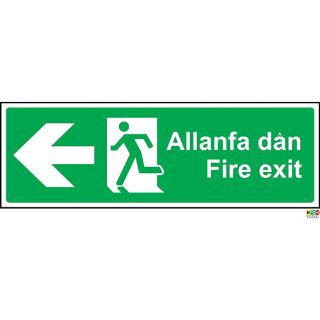 Picture of Welsh Fire Exit Left Sign