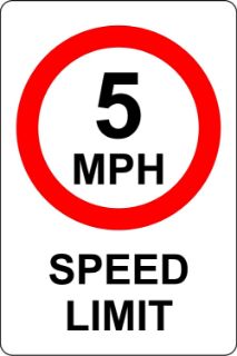 Picture of 5 MPH Speed Limit 