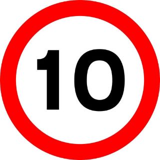 Picture of "10 Mph Speed Sign" Sign 