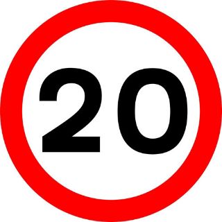 Picture of "20 Mph Speed Sign" Sign 