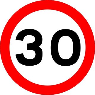 Picture of "30 Mph Speed Sign" Sign 