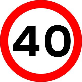 Picture of "40 Mph Speed Sign" Sign 