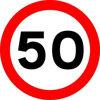 Picture of "50 Mph Speed Sign" Sign 