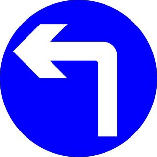 Picture of "Left Turn Road Sign" Sign 