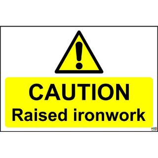 Picture of Caution Raised Ironwork Sign 