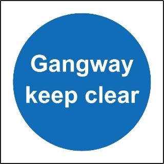 Picture of Gangway keep clear 