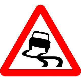 Picture of "Slippery Road" Sign 
