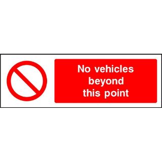 Picture of "No Vehicles Beyond This Point" Sign 