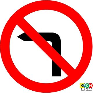 Picture of No Left Turn For Vehicular Traffic Sign