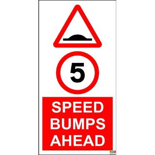 Picture of Speed Bumps Ahead. Road Hump Humps Sign