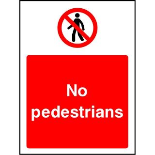 Picture of "No Pedestrians" Sign 