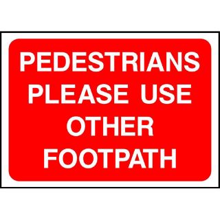 Picture of "Pedestrains- Please Use The Other Footpath" Sign 