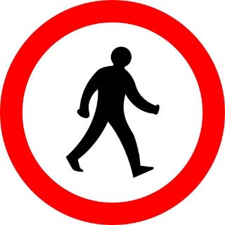 Picture of "Pedestrians Prohibited" Sign 