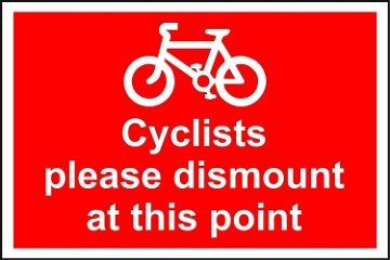 KPCM | Cyclists Instruction Signs