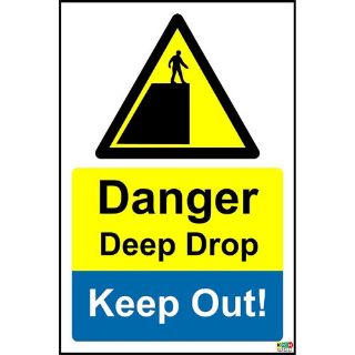 Picture of Danger Deep Drop Keep Out Sign
