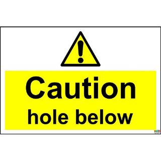 Picture of Warning Caution Hole Below Safety Sign