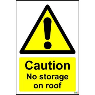 Picture of Caution No Storage On Roof Sign 