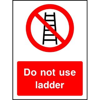 Picture of "Do Not Use Ladder" Sign 