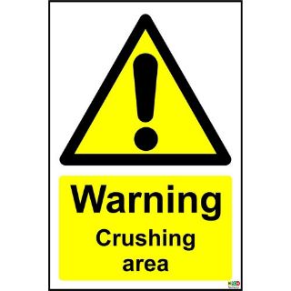 Picture of Warning Crushing Area Sign