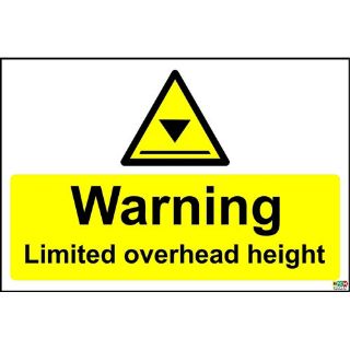 Picture of Warning Limited Overhead Height Safety Sign