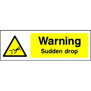 Picture of "Warning Sudden Drop" Sign 