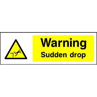 Picture of "Warning Sudden Drop" Sign