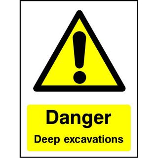 Picture of "Danger Deep Excavations" Sign 