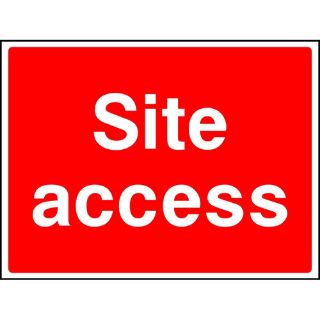 Picture of "Site Access" Sign