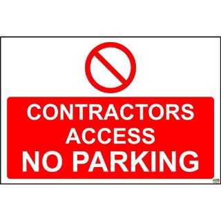 Picture of Contractors Access No Parking Sign -