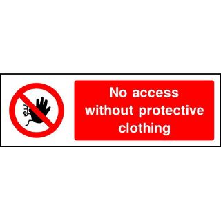 Picture of "No Access Without Protective Clothing" Sign 