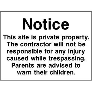 Picture of "Notice This Site Is Private Property" Sign