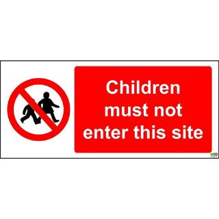 Picture of Children Must Not Enter This Site Sign