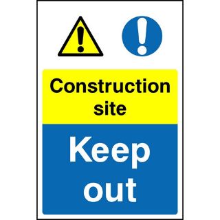 Picture of "Construction Site Keep Out" Sign