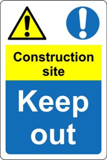 Picture of Warning construction site keep out