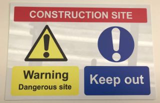 Picture of Construction site  - Warning dangerous site keep out