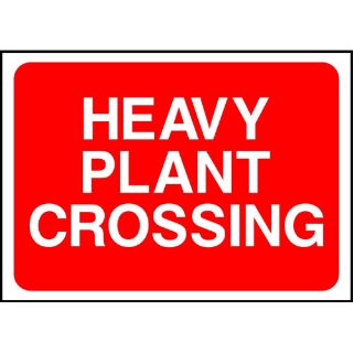 Picture of "Heavy Plant Crossing" Sign 