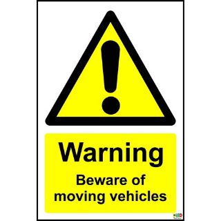 Picture of Warning Beware Of Moving Vehicles Sign