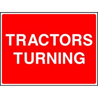 Picture of "Tractors Turning" Sign 