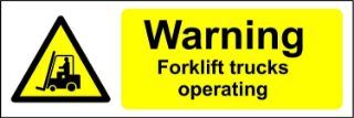 Picture of Warning forklift trucks operating 